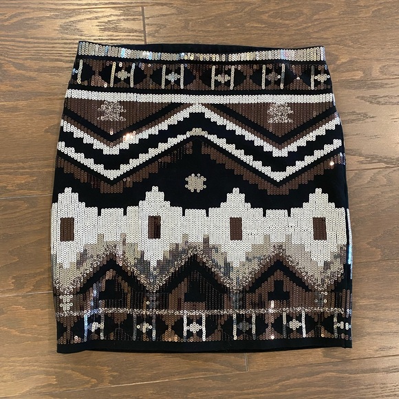 EXPRESS sequin mini skirt size XS - Picture 1 of 4